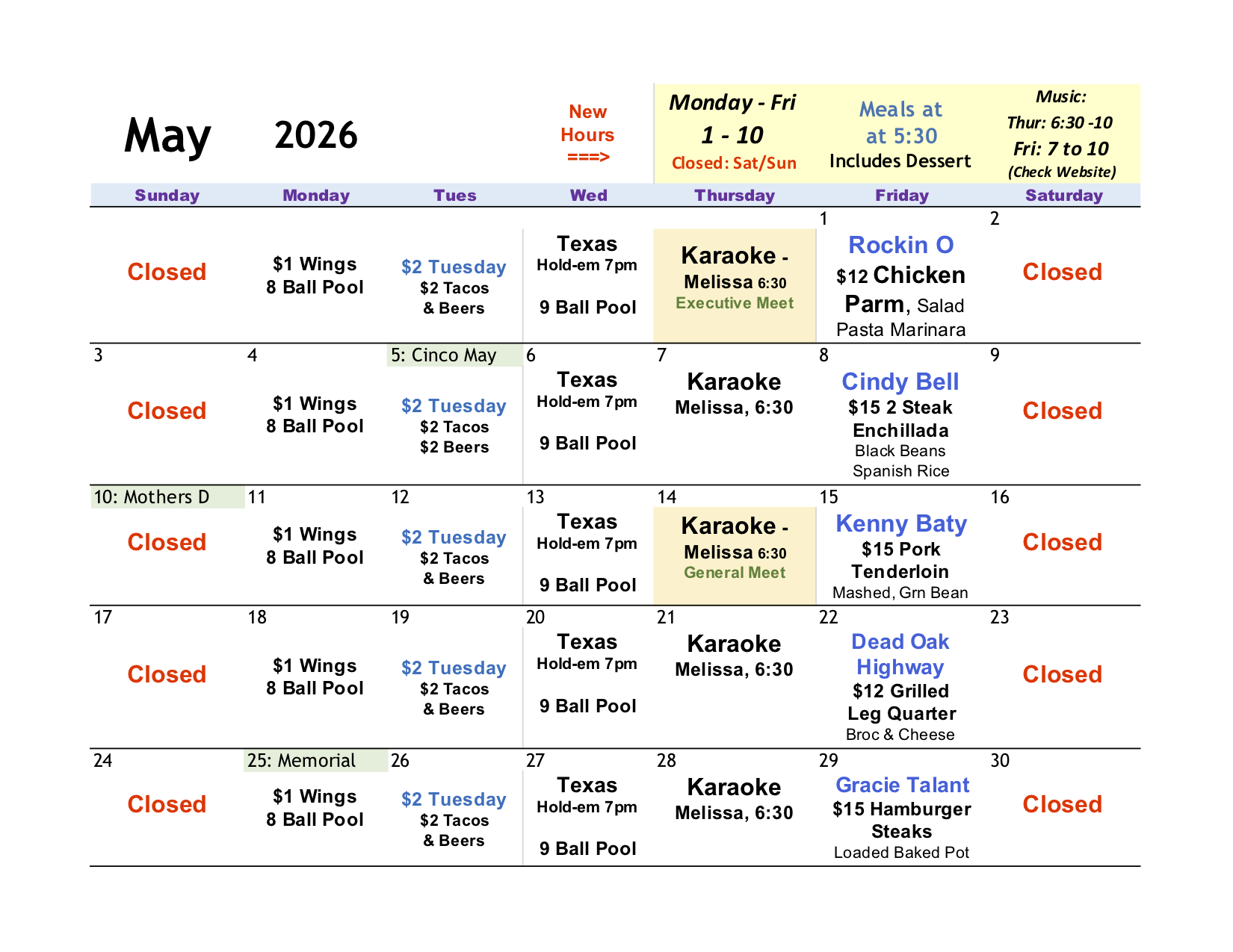 calendar